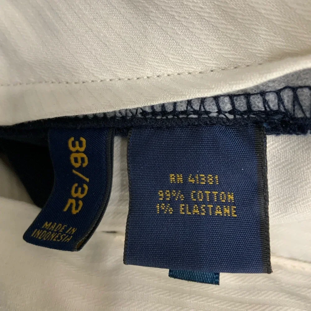 Polo Ralph Lauren 36x32 Navy Blue Classic Fit Cotton Corduroy Flat Front Pants